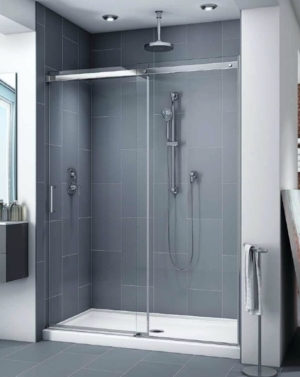 Apollo In-Line slider, shower height shower door