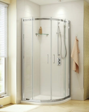 Apollo Round slider, shower height shower door