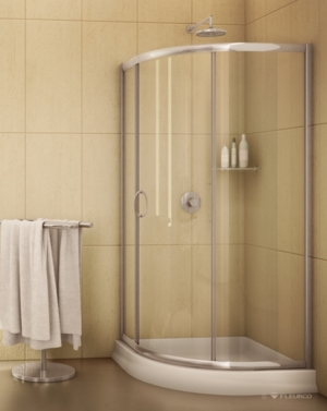 Capri Round 3 Slider shower height door