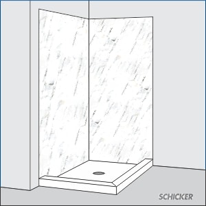 square shower