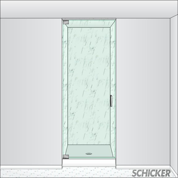 AGS90 single heavy glass shower door