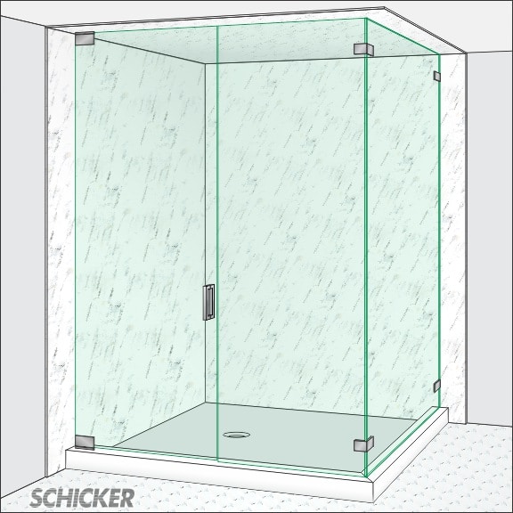 AGS93 2 sided shower door
