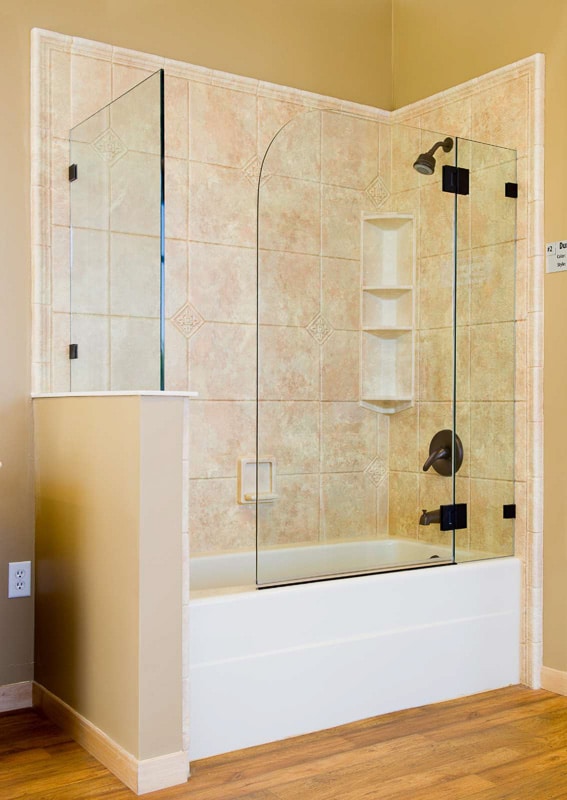 Schicker AG41 2-Sided Frameless Tub Enclosure