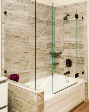 Schicker AG41 2-Sided Frameless Tub Enclosure