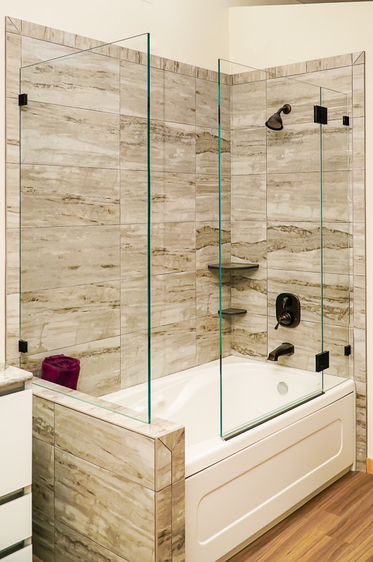 Schicker AG41 2-Sided Frameless Tub Enclosure