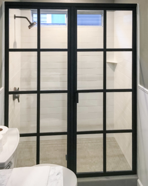 BF91 In-line Framed Gridded Shower Enclosure