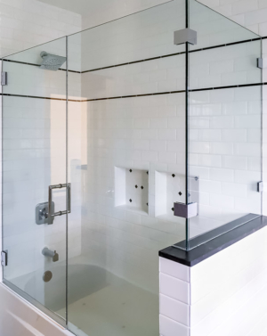 Schicker AG83 2-Sided Frameless Tub Enclosure