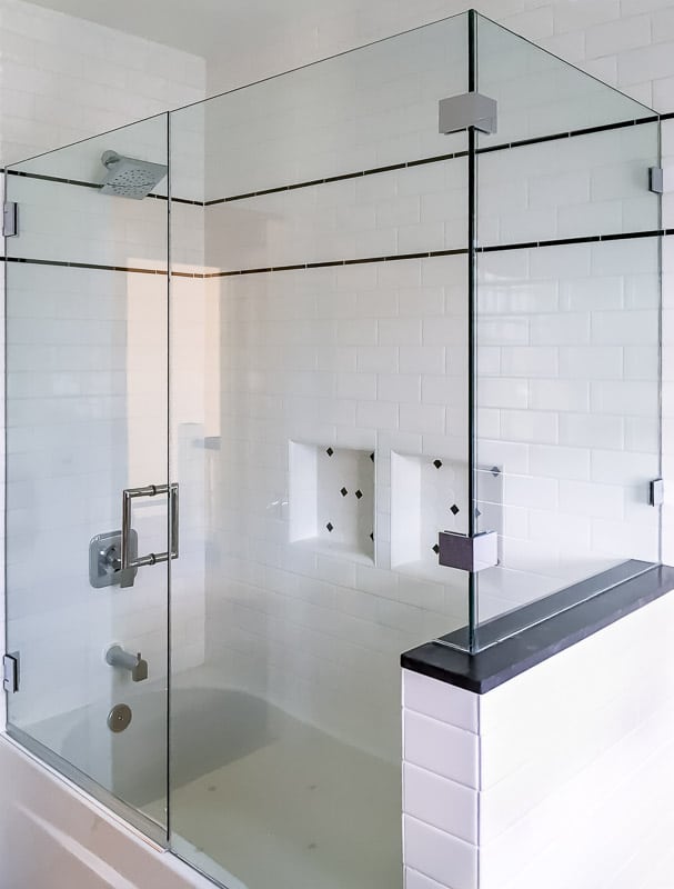 Schicker AG83 2-Sided Frameless Tub Enclosure