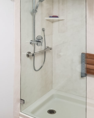 Schicker Frameless Stationary Shower Panel