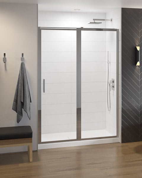 Fleurco Elera In-line Framed Pivot Shower Door, Chrome