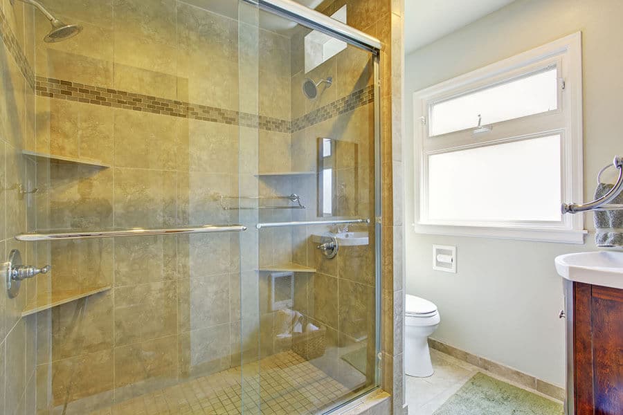 semi frameless sliding shower door