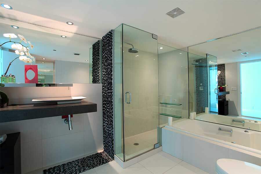 pleasanton contemporary shower doors