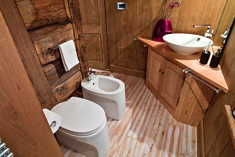 Rustic Wood Bathroom with Natural Wood Cabinets rustic wood bathroom with natural wood cabinets