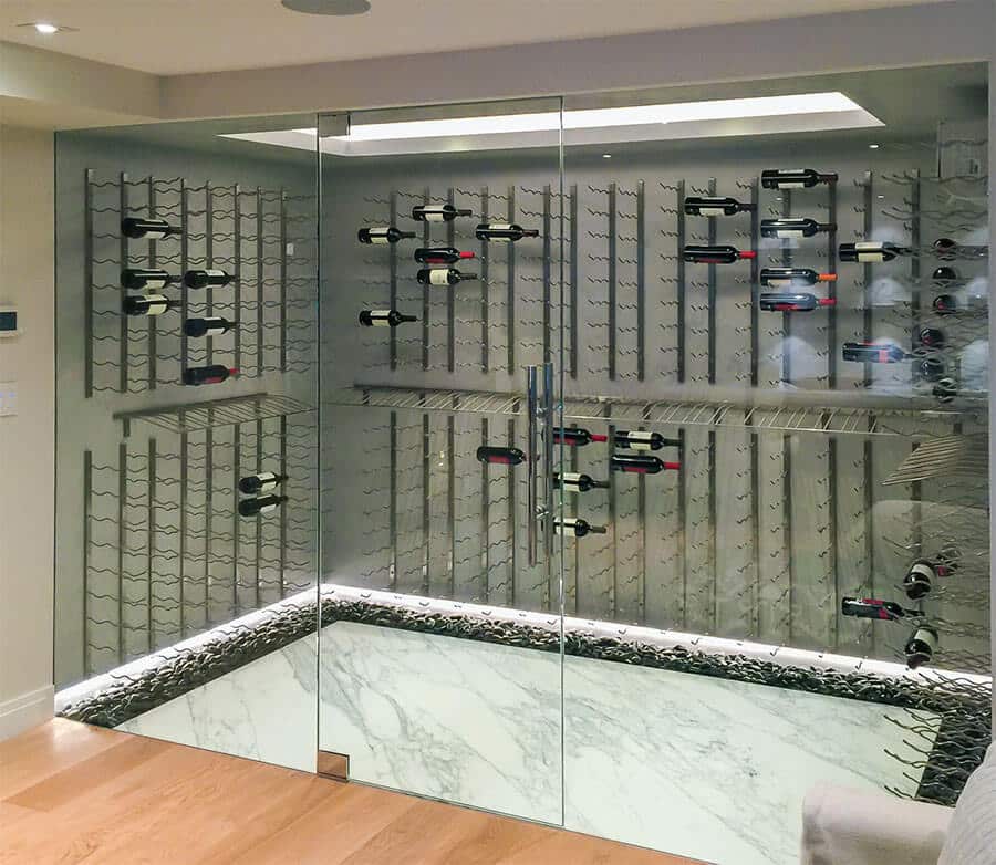 architectural glass for custom wine room san ramon ca