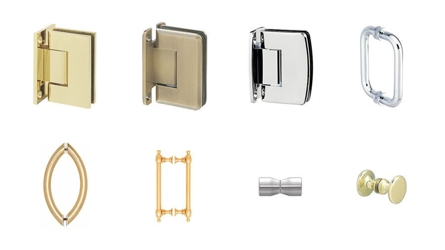 Hardware Options for Custom Shower Doors by Schicker hardware options for custom shower doors by schicker