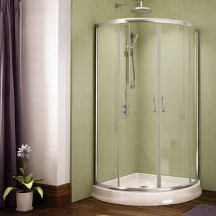 arc corner shower door