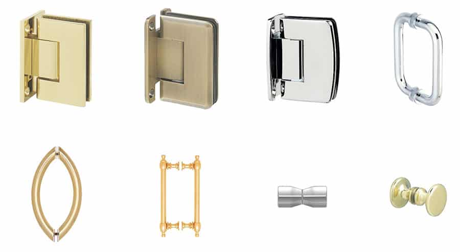 frameless shower door hardware