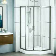 neo-angle corner shower door