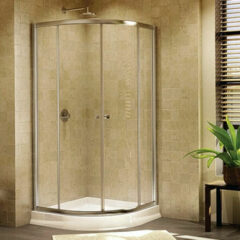 round corner shower door