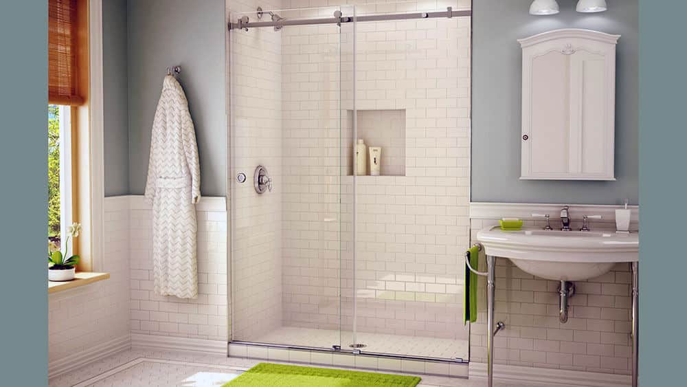 schicker sliding frameless shower doors