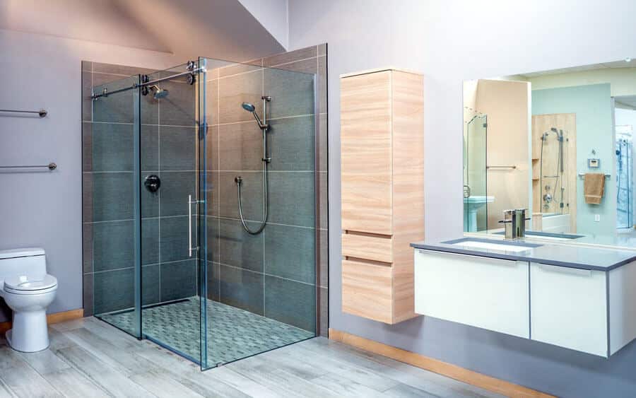 shower door ideas for modern bathrooms all glass corner shower enclosure