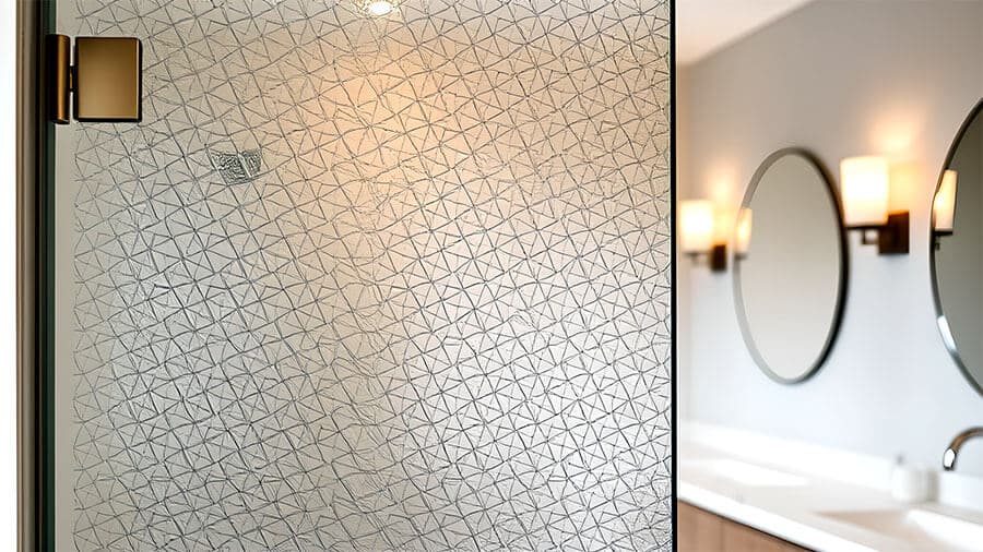 Shower Door Upgrades That Increase Home Value 4 modern bathroom with textured glass shower enclosure